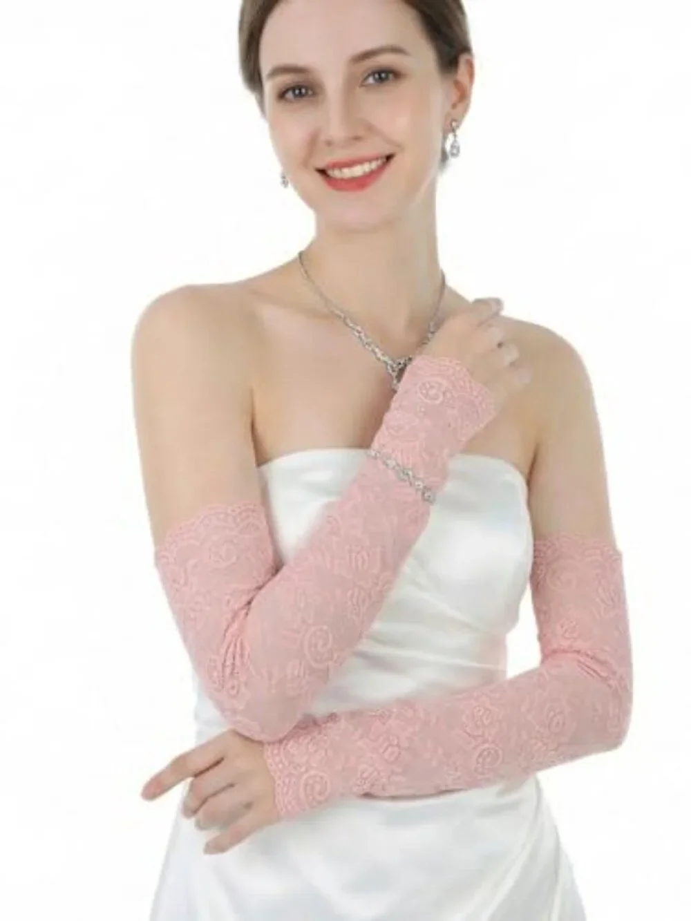 5 Pairs Lace Arm Sleeves Fingerless Arm Warmers for Women Elegant Sheer Sleeve